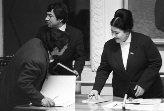 Uzbek SSR Supreme Soviet deputy Rimadzhan Khudaibergenova
