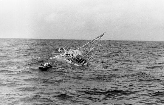 Thor Heyerdahl's expedition on papyrus boat Ra II