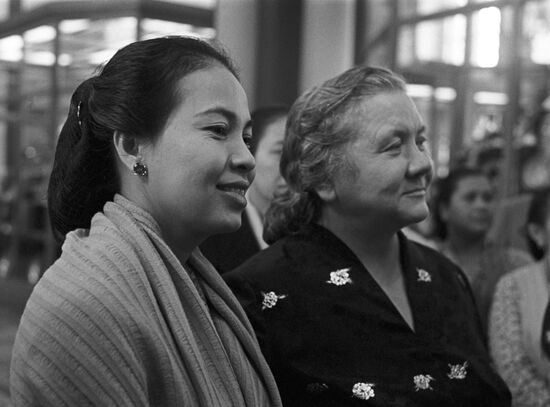 President of Indonesia Sukarno visits USSR