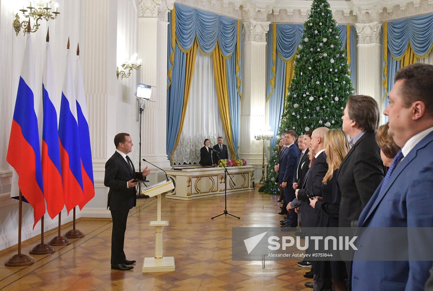 Prime Minister Dmitry Medvedev presents 2018 Russian Government mass media awards