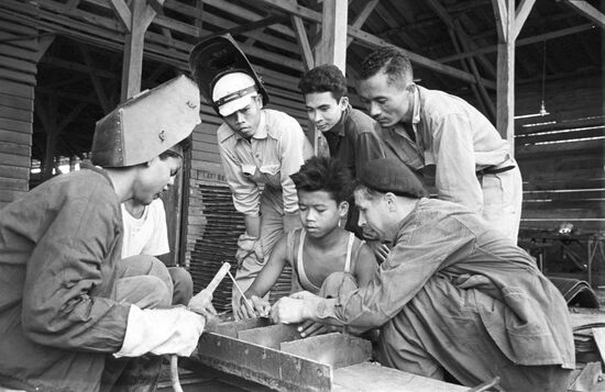 Sports stadium construction in Jakarta