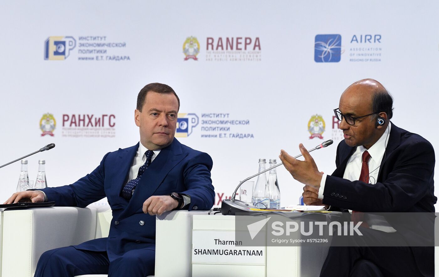 Prime Minister Dmitry Medvedev attends 10th Gaidar Forum