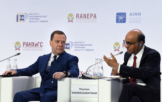Prime Minister Dmitry Medvedev attends 10th Gaidar Forum