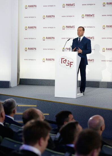 Prime Minister Dmitry Medvedev attends 10th Gaidar Forum