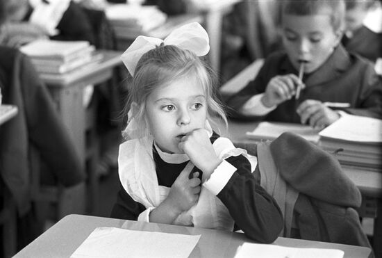 First-graders at Moscow's Secondary School No.40