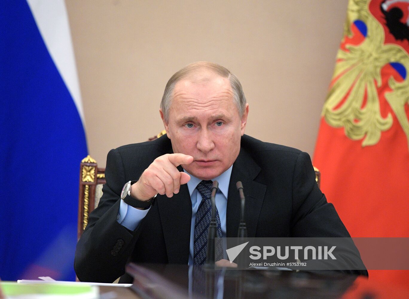 President Vladimir Putin holds meeting with Government members