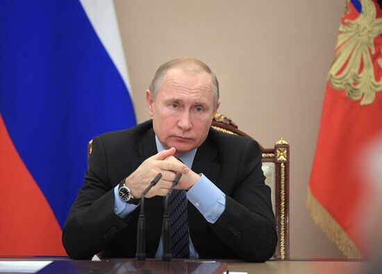 President Vladimir Putin holds meeting with Government members