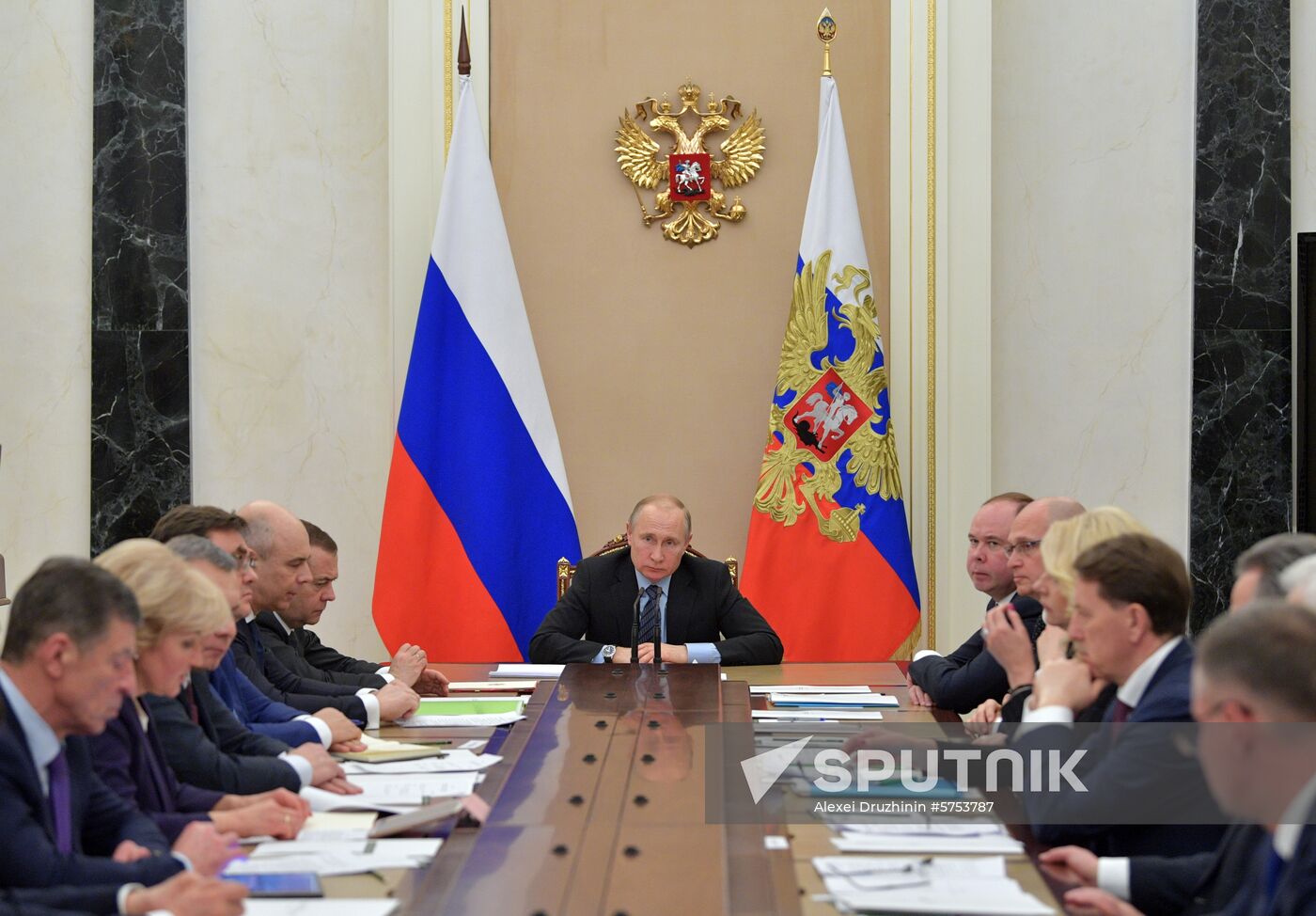 President Vladimir Putin holds meeting with Government members