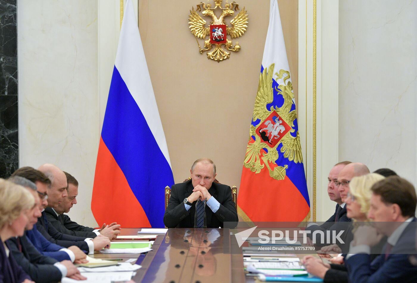 President Vladimir Putin holds meeting with Government members