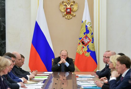 President Vladimir Putin holds meeting with Government members