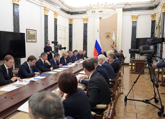 President Vladimir Putin holds meeting with Government members
