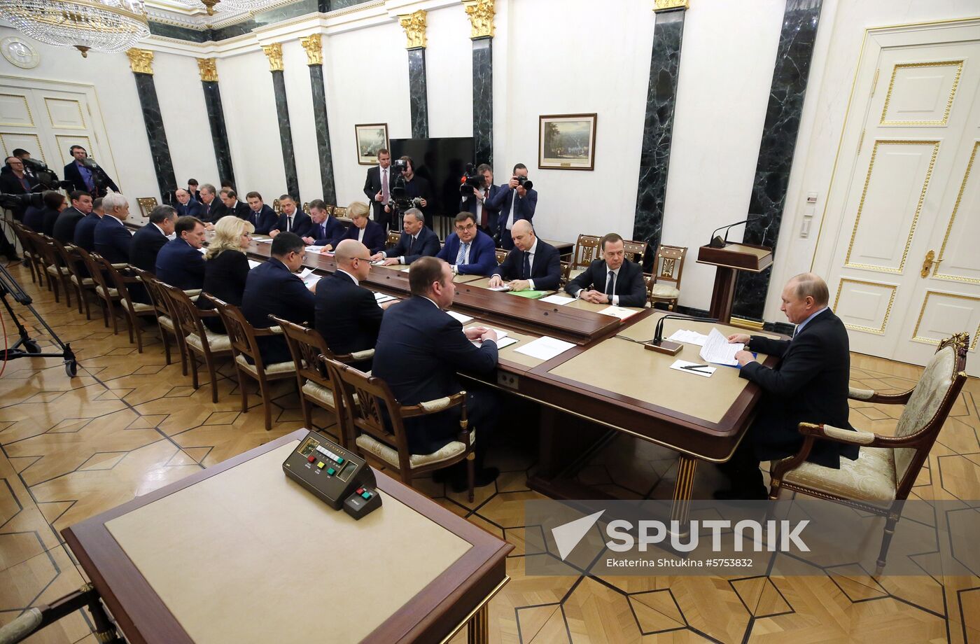 President Vladimir Putin holds meeting with Government members
