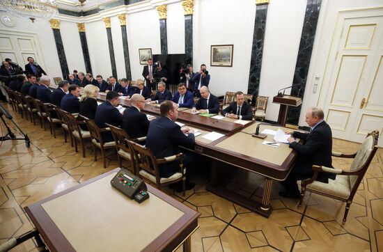 President Vladimir Putin holds meeting with Government members