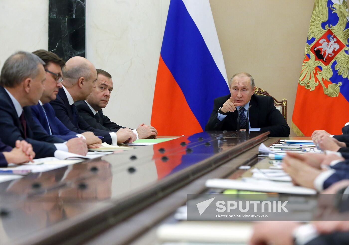 President Vladimir Putin holds meeting with Government members