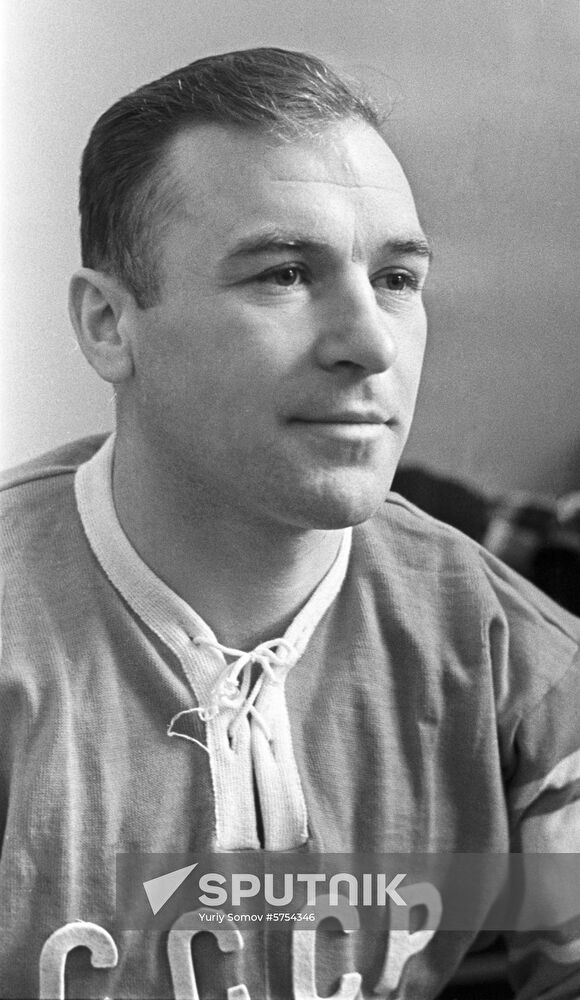 Soviet ice hockey player Konstantin Loktev