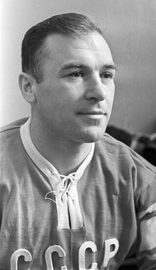 Soviet ice hockey player Konstantin Loktev