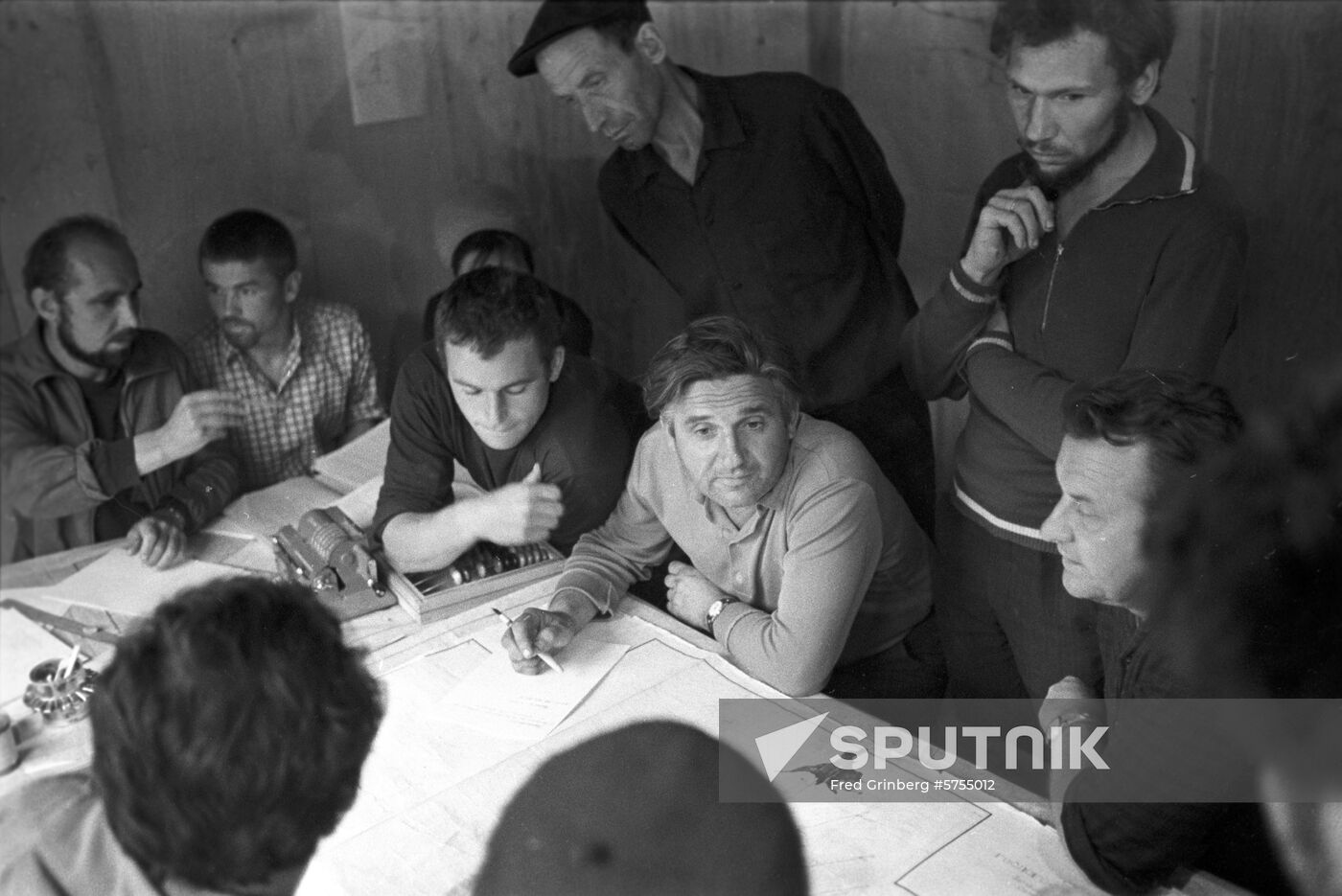 Geological prospecting party in Kuril islands