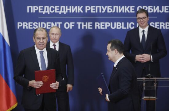 Vladimir Putin's official visit to Serbia
