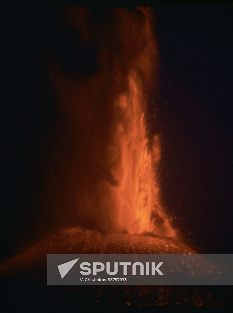 Eruption of Tolbachik volcano in Kamchatka