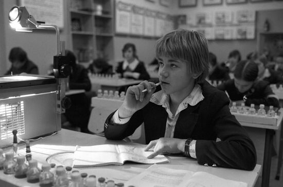 Secondary school student in Tynda