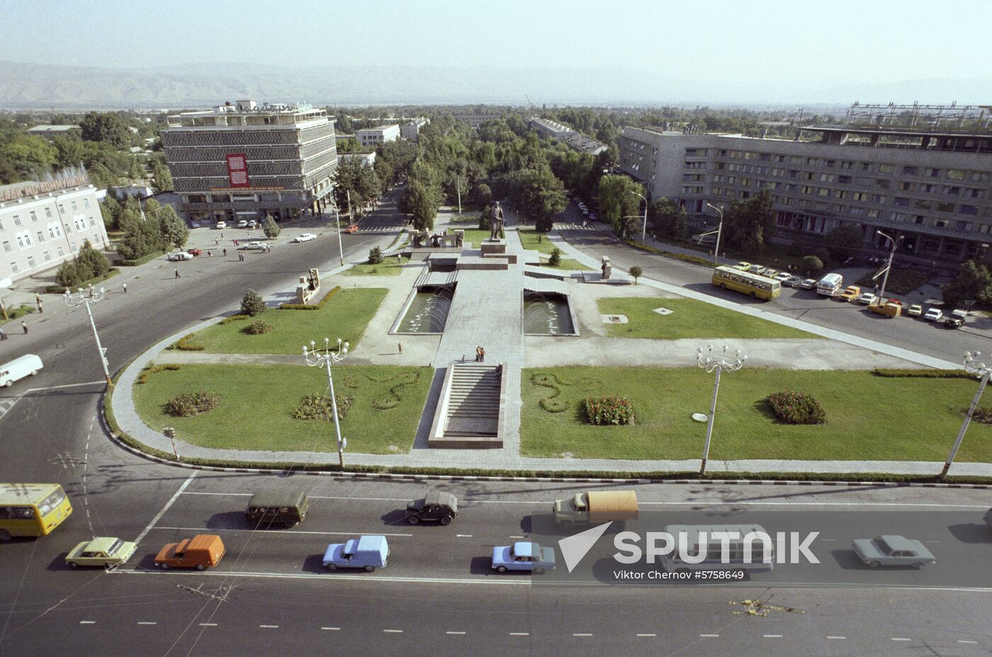 Sadriddin Ayni Square in Dushanbe