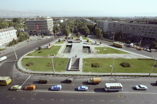 Sadriddin Ayni Square in Dushanbe