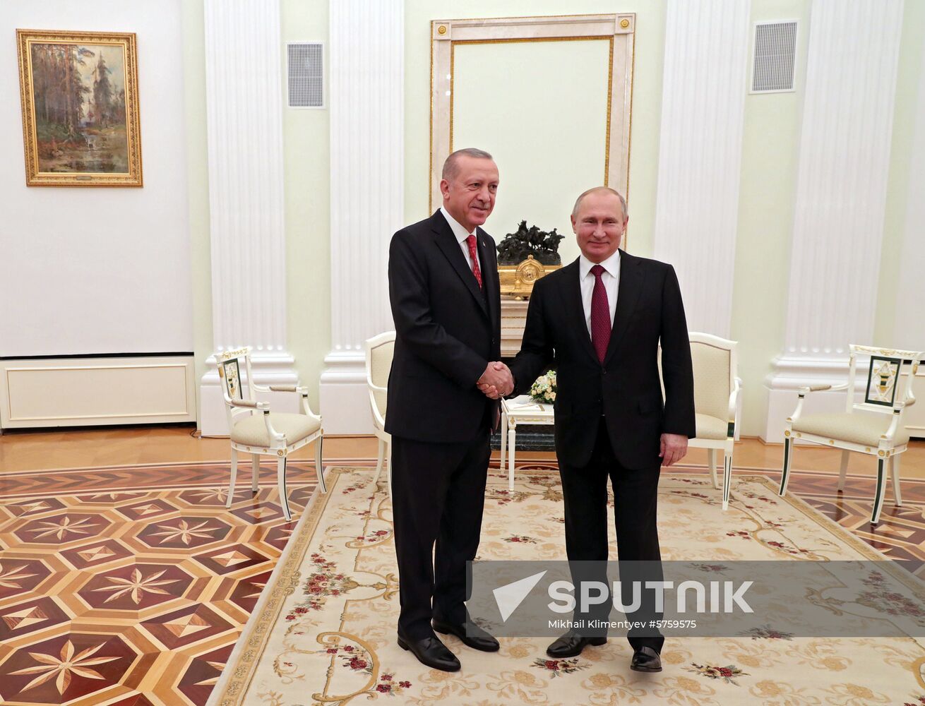 President Vladimir Putin meets with President of Turkey Recep Tayyip Erdogan