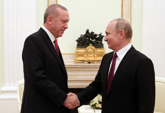 President Vladimir Putin meets with President of Turkey Recep Tayyip Erdogan