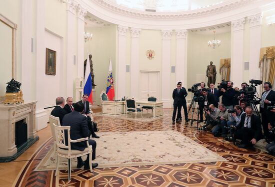 President Vladimir Putin meets with President of Turkey Recep Tayyip Erdogan