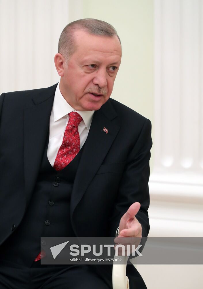 President Vladimir Putin meets with President of Turkey Recep Tayyip Erdogan