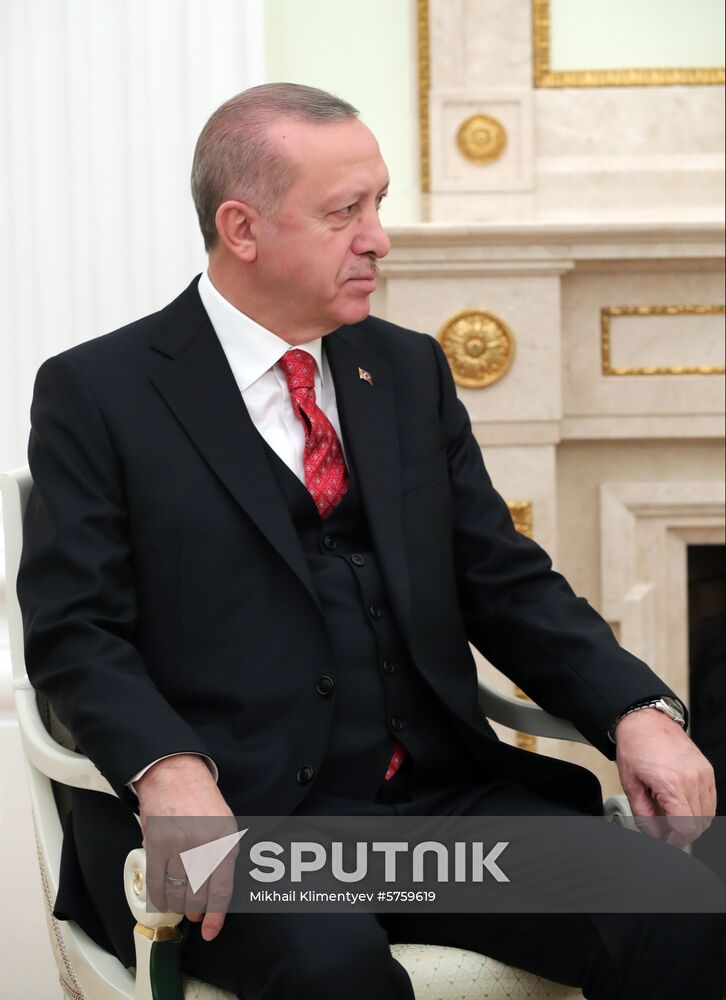 President Vladimir Putin meets with President of Turkey Recep Tayyip Erdogan