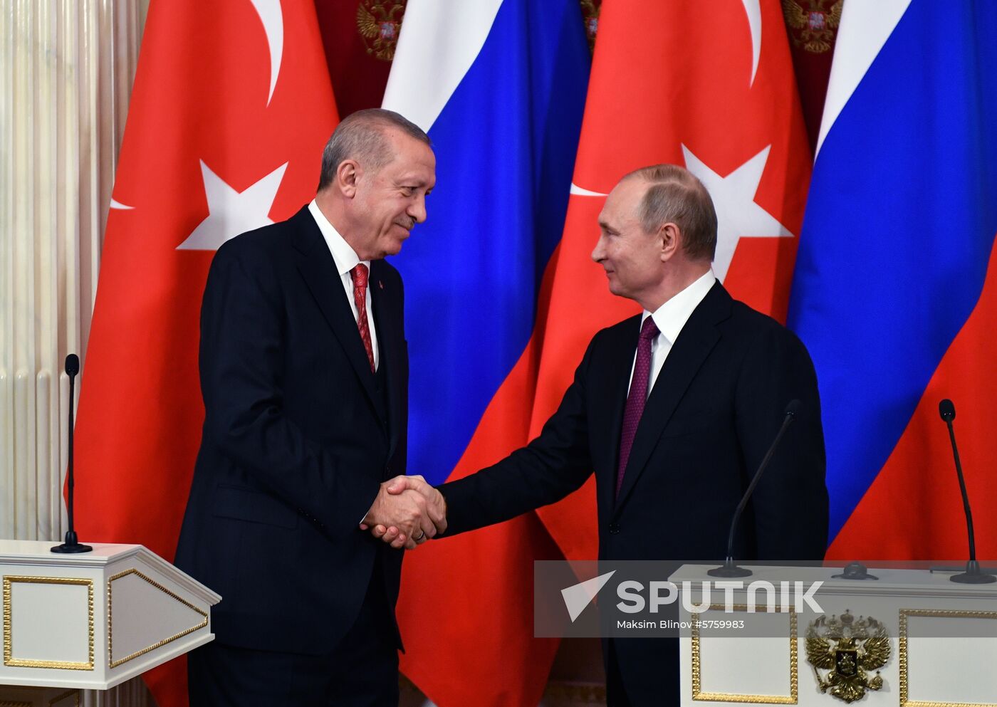 President Vladimir Putin meets with President of Turkey Recep Tayyip Erdogan