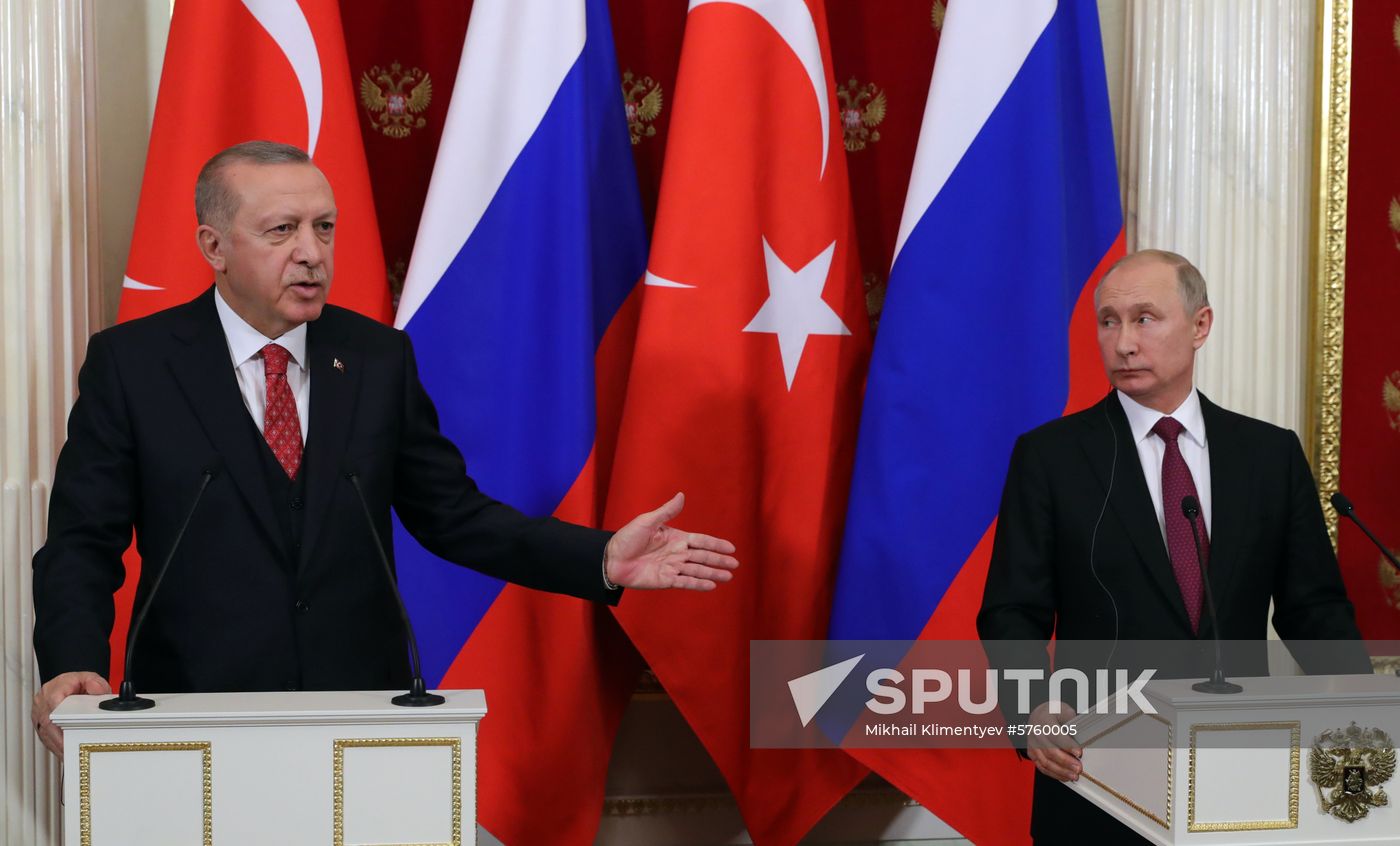 President Vladimir Putin meets with President of Turkey Recep Tayyip Erdogan
