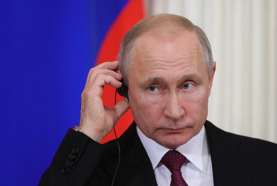 President Vladimir Putin meets with President of Turkey Recep Tayyip Erdogan