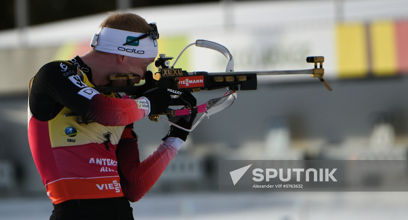 Italy Biathlon World Cup Pursuit Men
