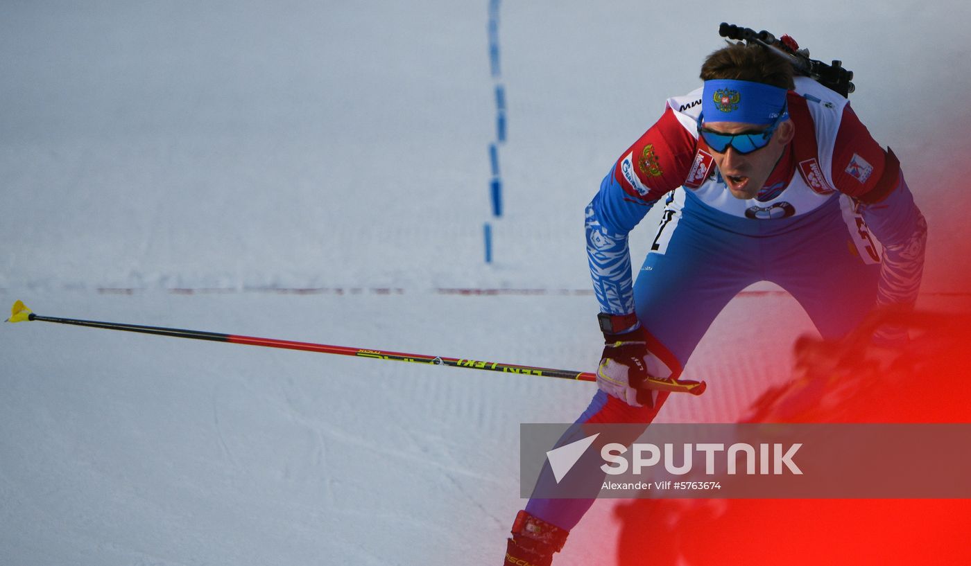 Italy Biathlon World Cup Pursuit Men
