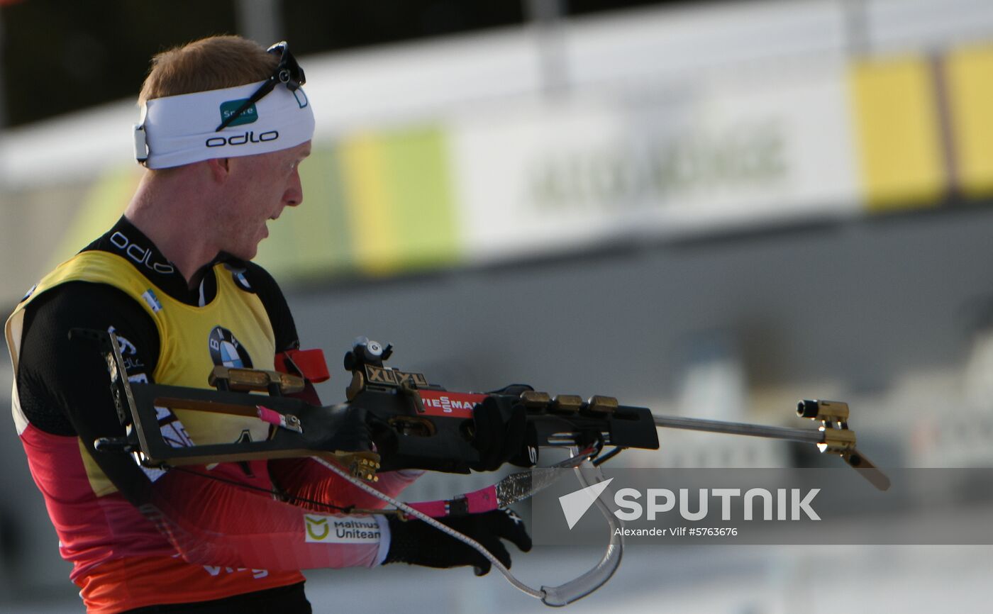 Italy Biathlon World Cup Pursuit Men