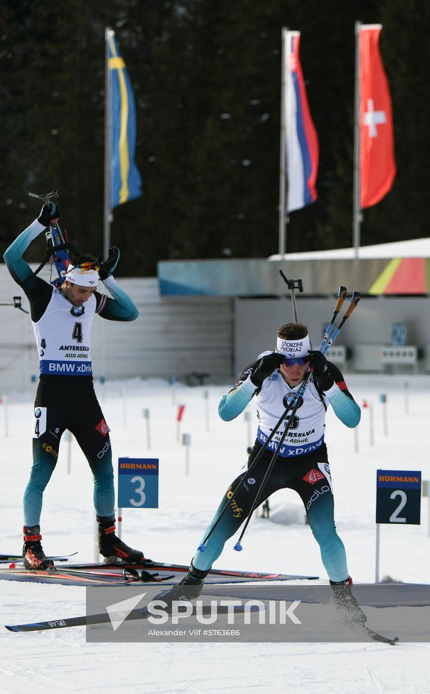 Italy Biathlon World Cup Pursuit Men