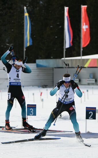 Italy Biathlon World Cup Pursuit Men