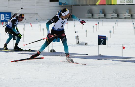 Italy Biathlon World Cup Pursuit Men