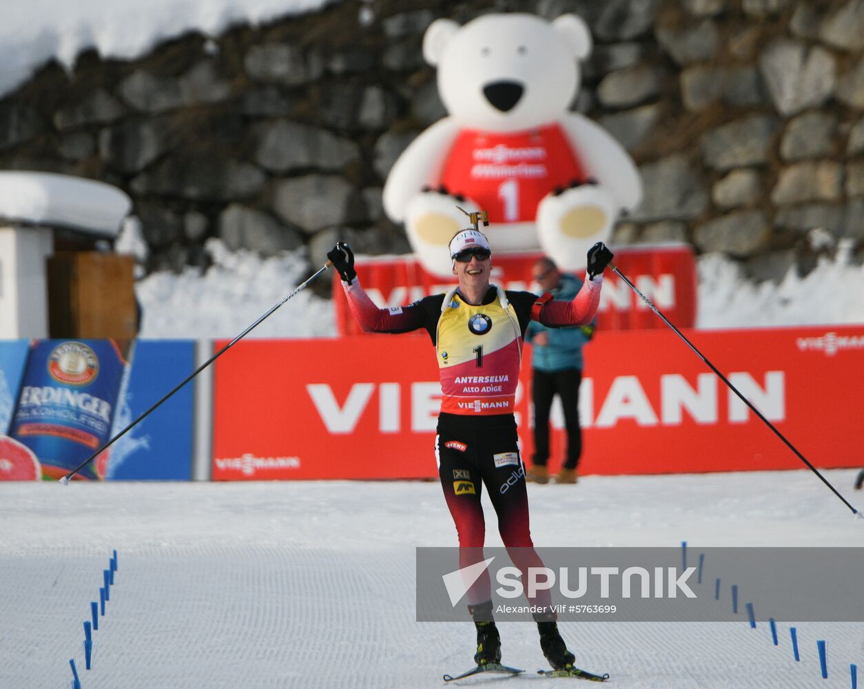 Italy Biathlon World Cup Pursuit Men