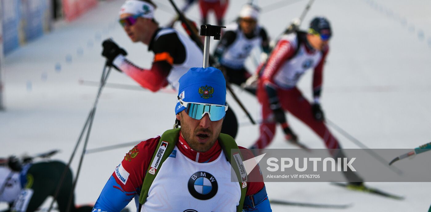 Italy Biathlon World Cup Pursuit Men