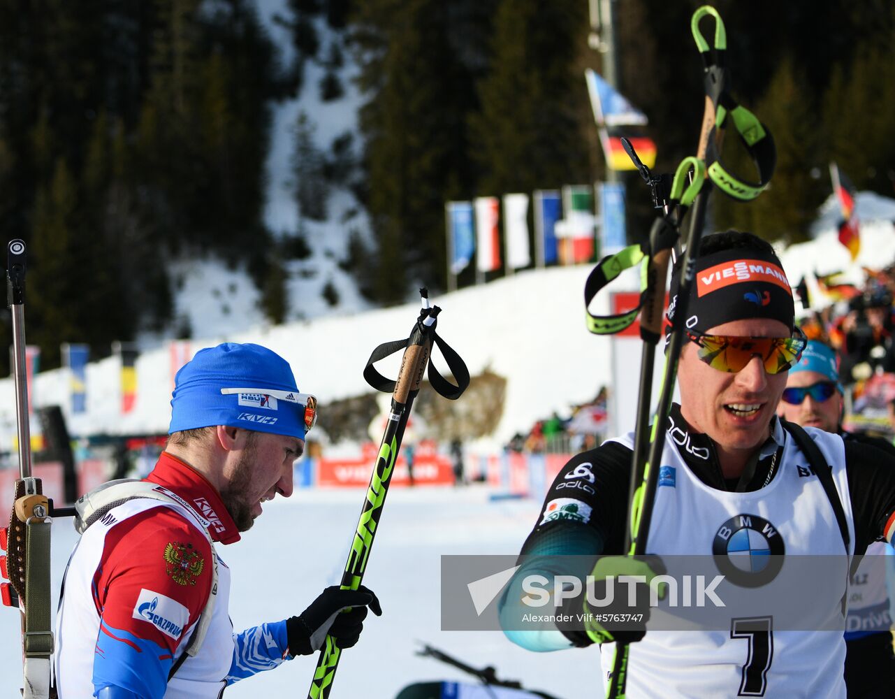 Italy Biathlon World Cup Pursuit Men