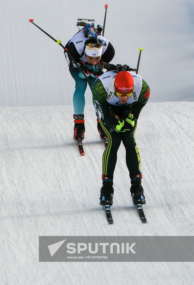 Italy Biathlon World Cup Pursuit Men