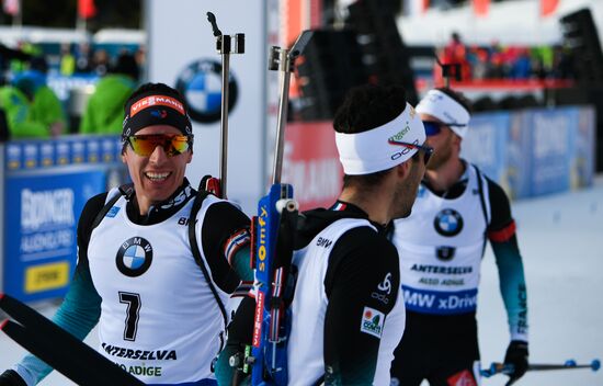 Italy Biathlon World Cup Pursuit Men