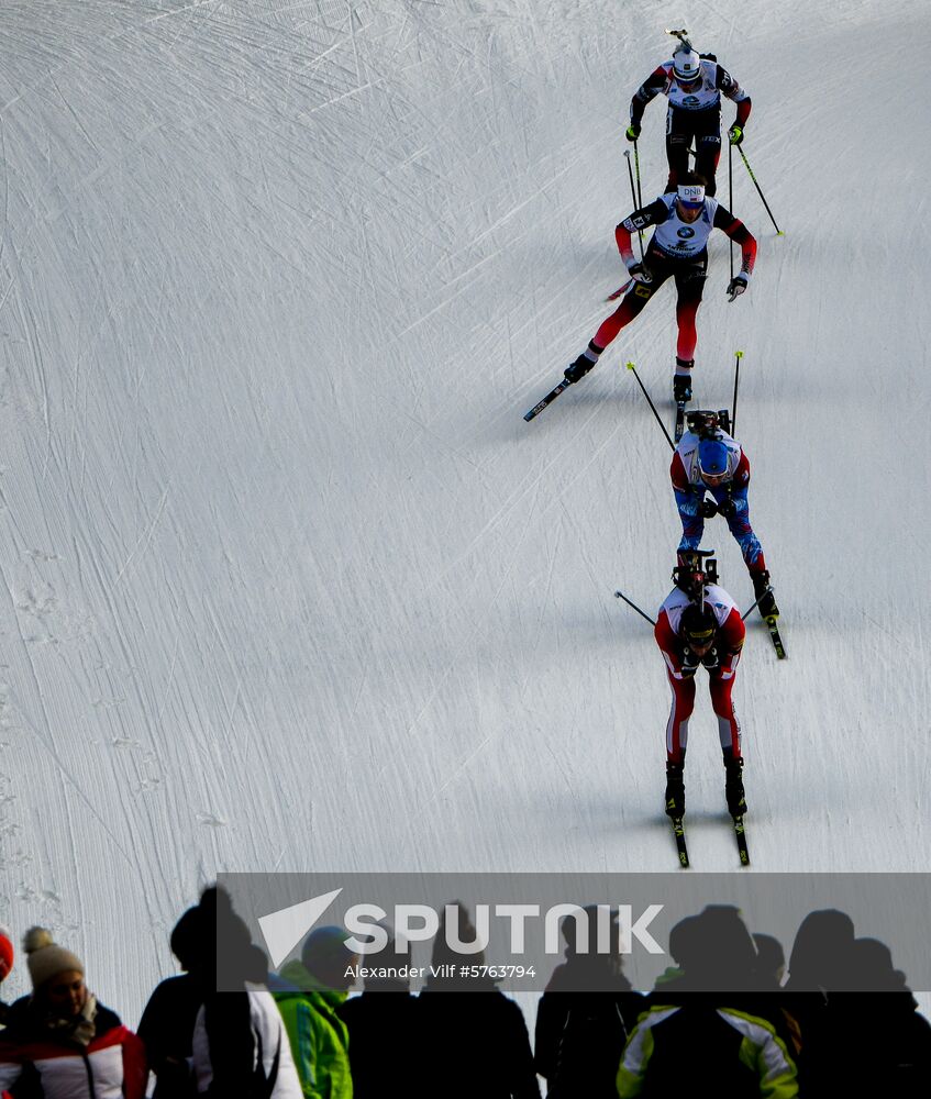 Italy Biathlon World Cup Pursuit Men