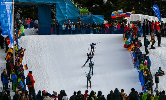 Italy Biathlon World Cup Pursuit Men