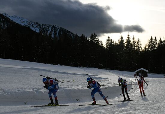 Italy Biathlon World Cup Pursuit Men