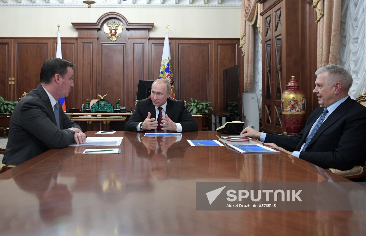 President Putin meets with Agriculture Minister Patrushev and Rosselkhoznadzor head Dankvert