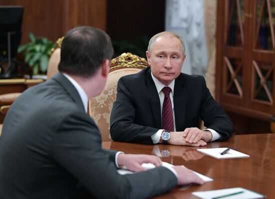 President Putin meets with Agriculture Minister Patrushev and Rosselkhoznadzor head Dankvert